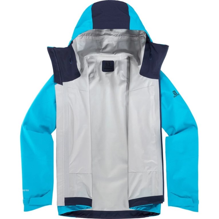 Chaquetas Shell Salomon Outpeak GTX 3L Impermeables Hombre Turquesa | MX QNZC431